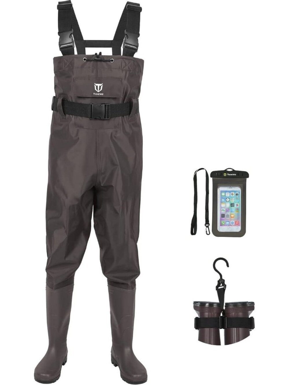 READ Bootfoot Chest Wader, 2-Ply Nylon/PVC Waterproof Fishing Hunting Waders wit